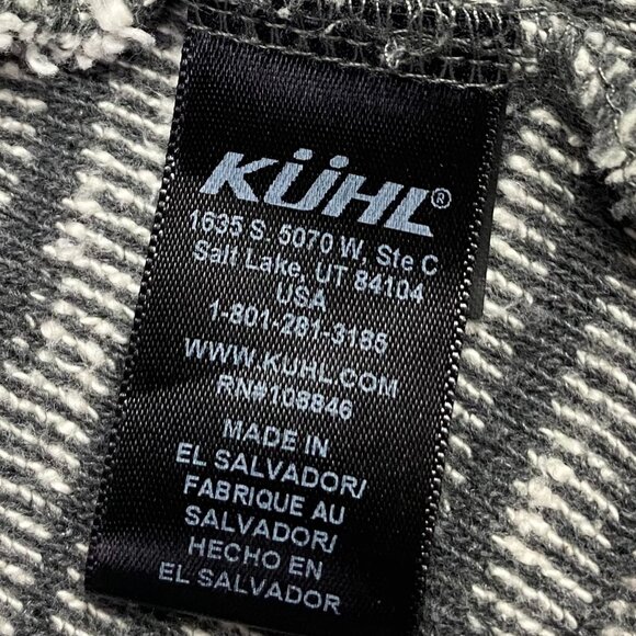 Kuhl Women's Cardigan Sweater Open Front Asymmetrical Gray Striped Marled Medium - Picture 10 of 12